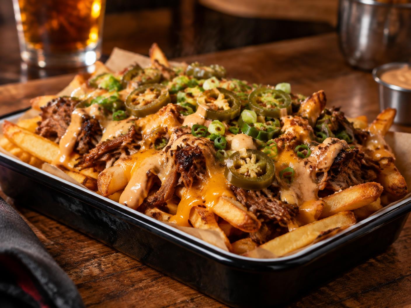 Loaded Fries mit Pulled Pork